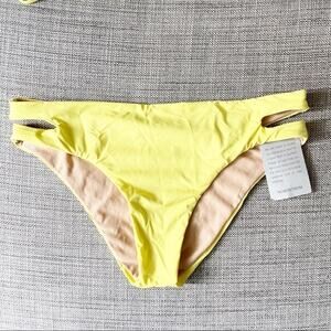 VYB Nordstrom Yellow Cutout Bikini Bottom NWT